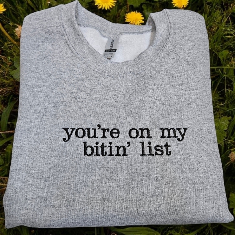 Crewneck Sweatshirt Unisex Embroidered Shirt BITIN LIST​​​